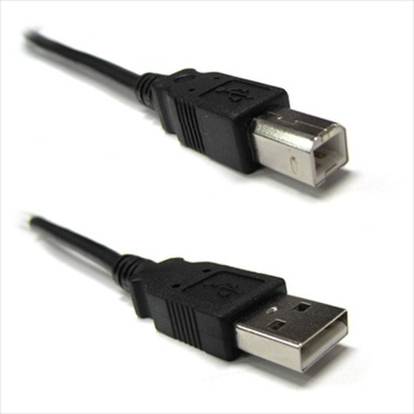 Weltron 3ft 0.91m USB A USB B Schwarz