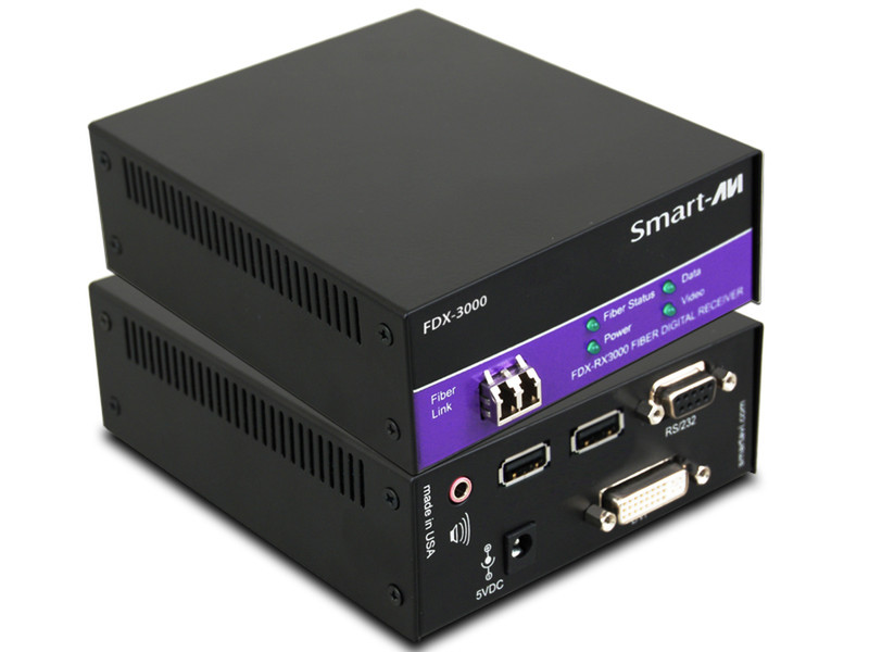 Smart-AVI FDX-3000S AV transmitter & receiver Black,Violet AV extender