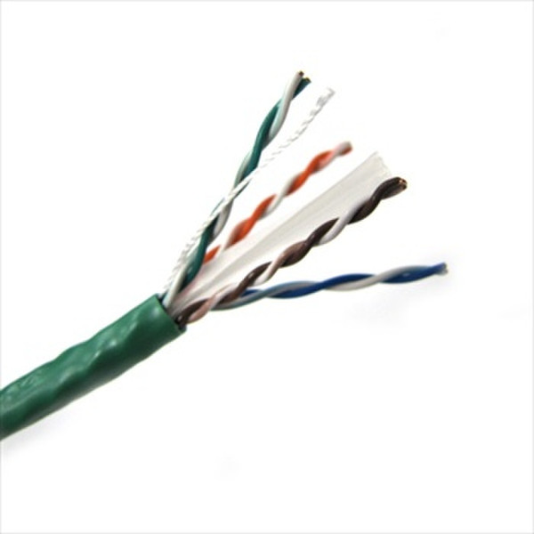 Weltron 1000ft Cat6 550MHz UTP 304.8m Cat6 U/UTP (UTP) Green networking cable