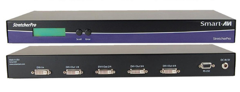 Smart-AVI UXST4S AV transmitter & receiver Черный АВ удлинитель