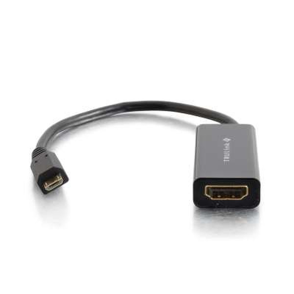 C2G Micro USB - HDMI, M/F USB micro B HDMI Black cable interface/gender adapter