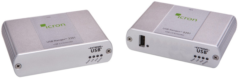 Icron USB Ranger 2201 Network transmitter & receiver Cеребряный