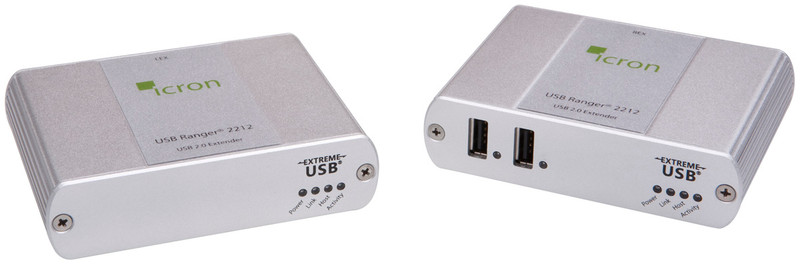 Icron USB Ranger 2212 Network transmitter & receiver Cеребряный