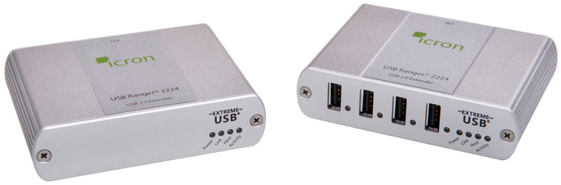 Icron USB Ranger 2244 Network transmitter & receiver Cеребряный