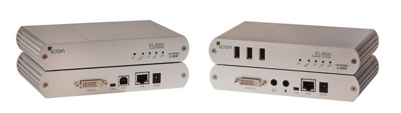 Icron EL4500 1U Silber Tastatur/Video/Maus (KVM)-Switch