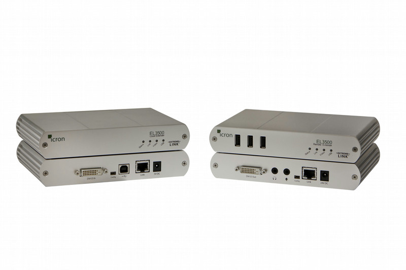 Icron EL3500 1U Silber Tastatur/Video/Maus (KVM)-Switch