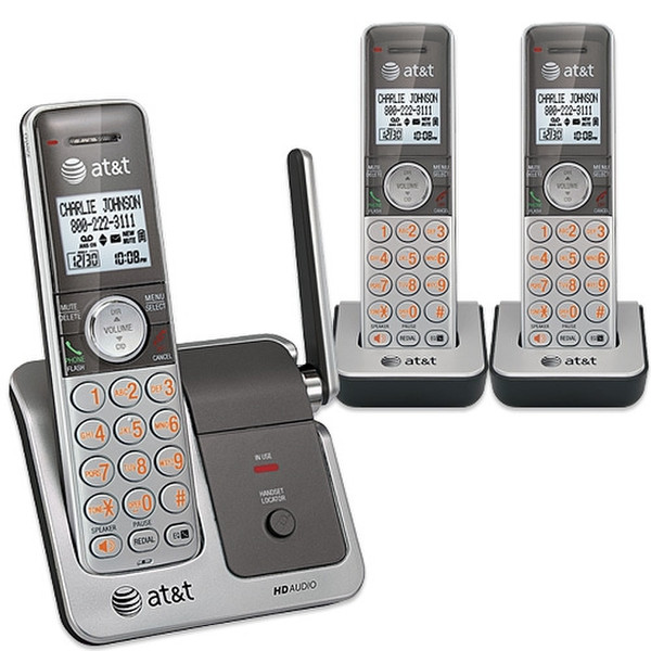 AT&T CL81301 DECT Идентификация абонента (Caller ID) Серый, Cеребряный телефон