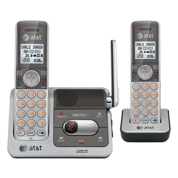 AT&T CL82201 DECT Идентификация абонента (Caller ID) Серый, Cеребряный телефон