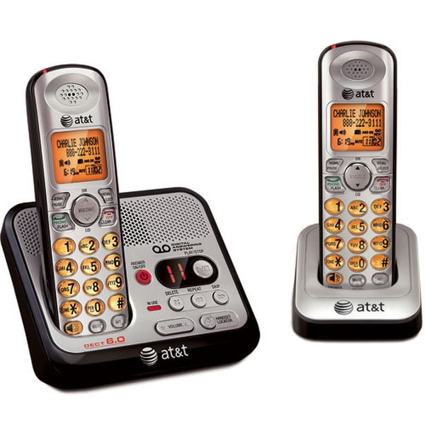 AT&T EL52200 DECT Идентификация абонента (Caller ID) Черный, Cеребряный телефон