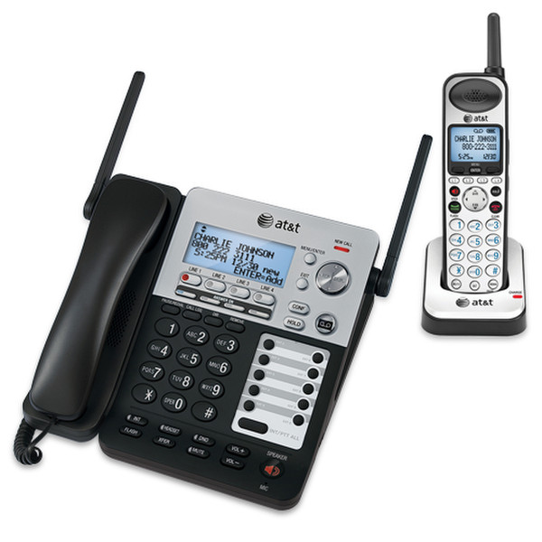 AT&T SB67138 Analog/DECT Black,Silver telephone