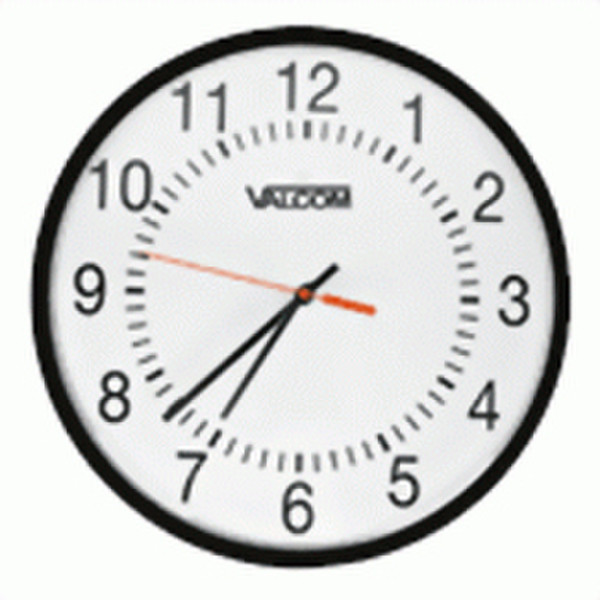 Valcom Wireless Analog Clocks Digital wall clock Kreis Schwarz, Weiß