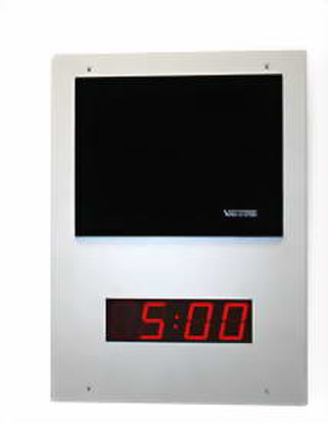 Valcom IP Speaker Clocks Digital wall clock Quadratisch Schwarz, Weiß