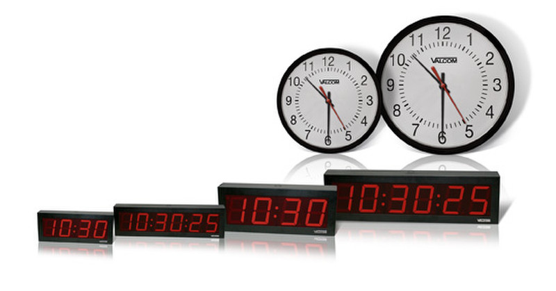 Valcom Analog Clocks Digital wall clock Круг Черный, Белый