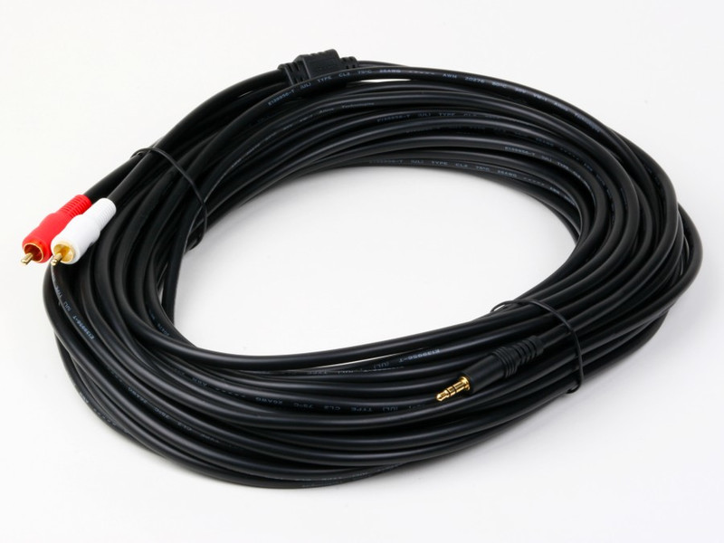 Atlona 3.5mm - 2 x RCA, M-M, 23m 23m 3.5mm 2 x RCA Schwarz, Rot, Weiß