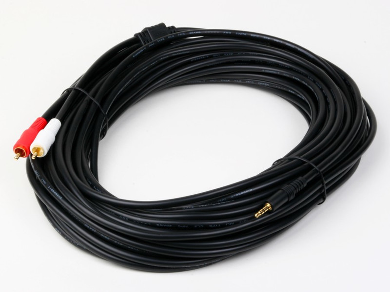 Atlona 3.5mm - 2 x RCA, M-M, 30m 30m 3.5mm 2 x RCA Schwarz, Rot, Weiß