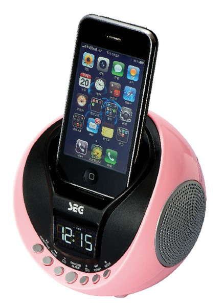 SEG CR 116iROUND pk Uhr Digital Pink Radio