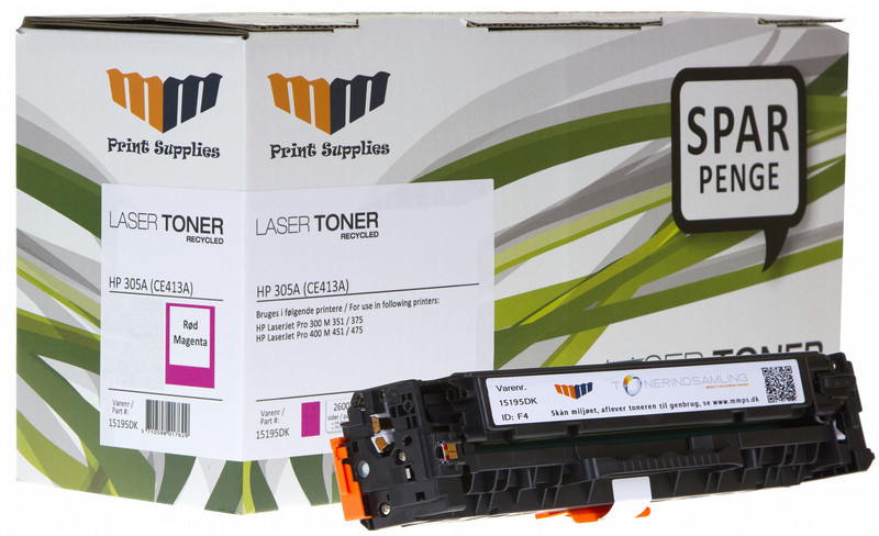 MM Magenta Laser Toner - HP 305A (CE413A) - For HP LaserJet Pro Toner 2600pages Magenta