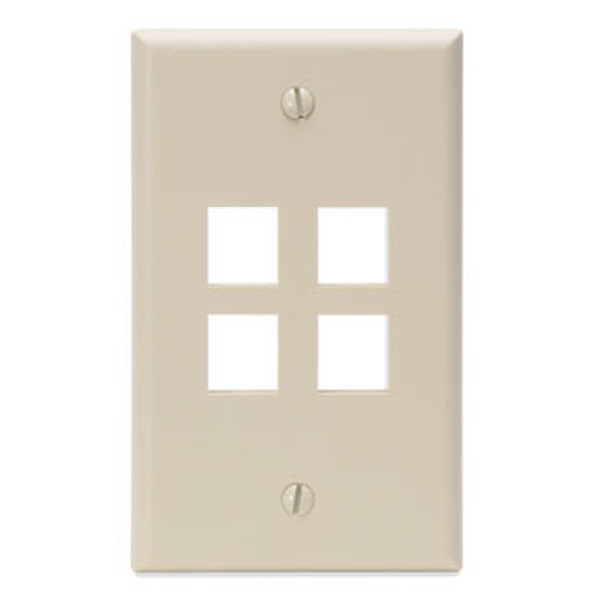 Accu-Tech 41080-4IP Ivory switch plate/outlet cover