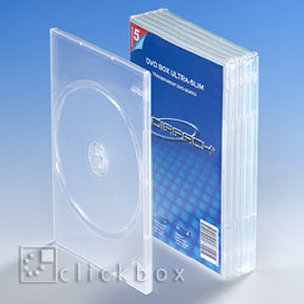 Clickbox DVD-Slimbox transparent 5er Pack 5discs