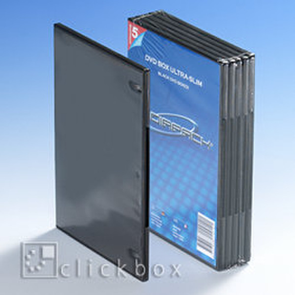Clickbox DVD-Slimbox Black 5er Pack 5discs Black