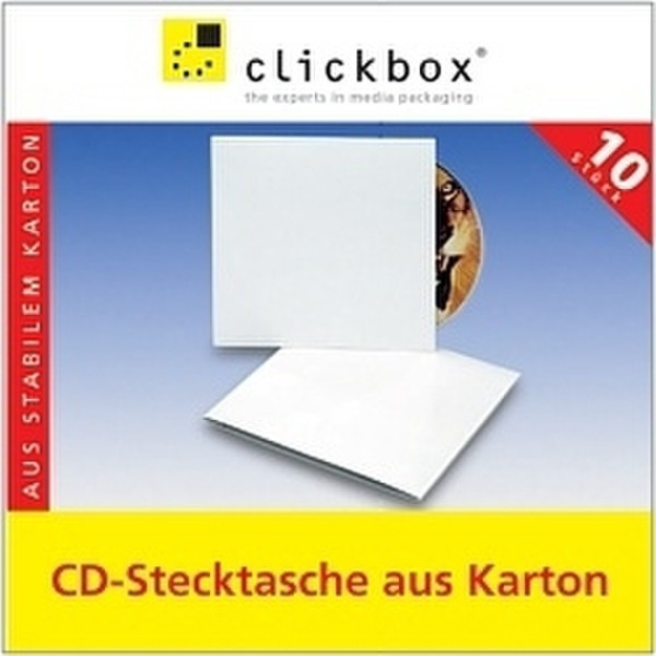 Clickbox CD bag, 10PK Weiß