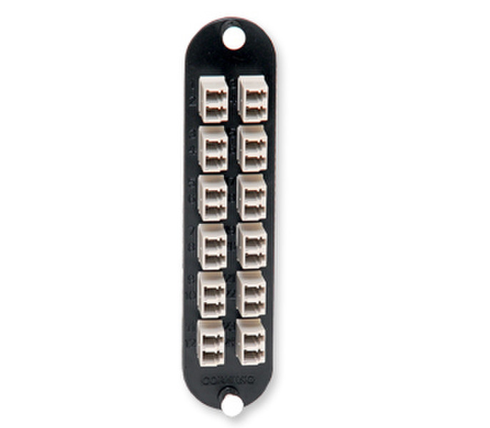 Accu-Tech (CCH) Panel, LC adapters, Duplex, 24 F, 62.5 µm multimode (OM1)