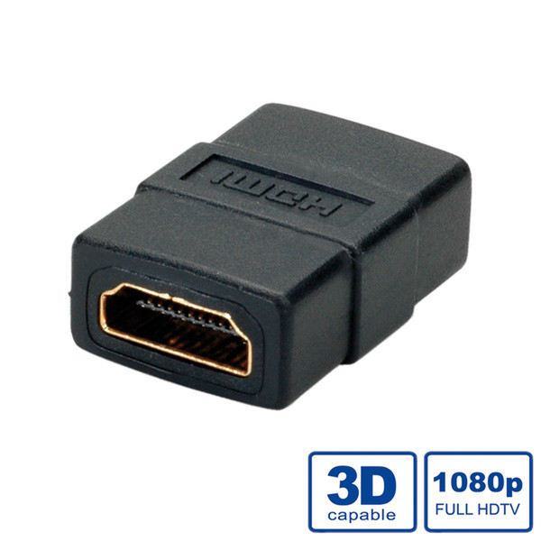 ROLINE HDMI Adapter, HDMI F - HDMI F Черный кабельный разъем/переходник