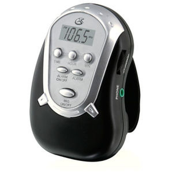 GPX R300B Часы Цифровой Черный, Cеребряный радиоприемник