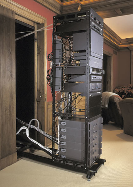 Accu-Tech SAX 48" x 16", 36U Wall mounted Black rack