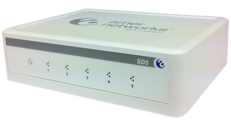 Amer Networks SD5 ungemanaged Fast Ethernet (10/100) Weiß Netzwerk-Switch