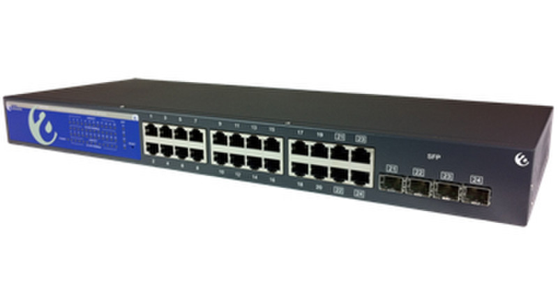 Amer Networks SGR24W4 Управляемый Gigabit Ethernet (10/100/1000) Черный сетевой коммутатор