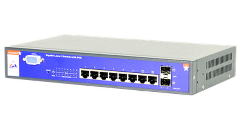 Amer Networks SS2GD8ip gemanaged L2 Energie Über Ethernet (PoE) Unterstützung Grau