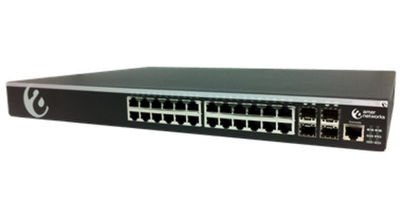 Amer Networks SS3GR1026ip gemanaged L3 Energie Über Ethernet (PoE) Unterstützung Schwarz