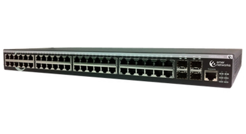 Amer Networks SS3GR1050LP gemanaged L3 Energie Über Ethernet (PoE) Unterstützung Schwarz Netzwerk-Switch