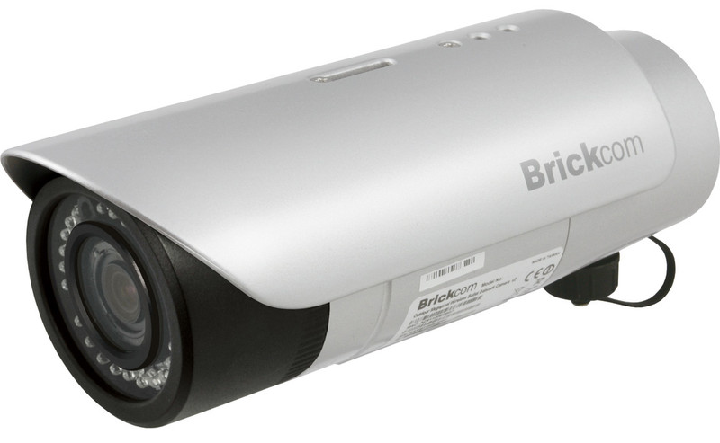 Brickcom GOB-100Ap IP security camera Вне помещения Пуля Черный, Cеребряный