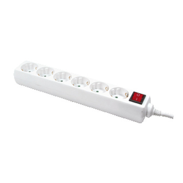 LogiLink LPS202 6AC outlet(s) 1.5m White power extension