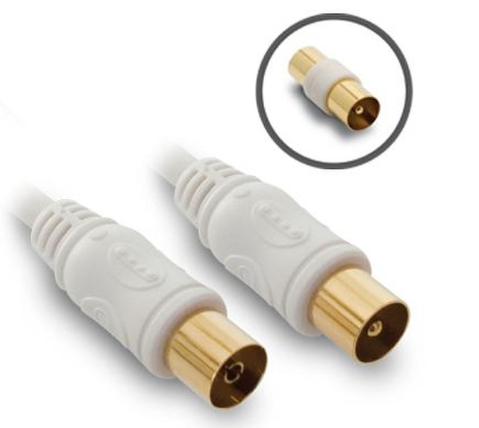 Metronic 438004 2m 9.52mm 9.52mm White coaxial cable