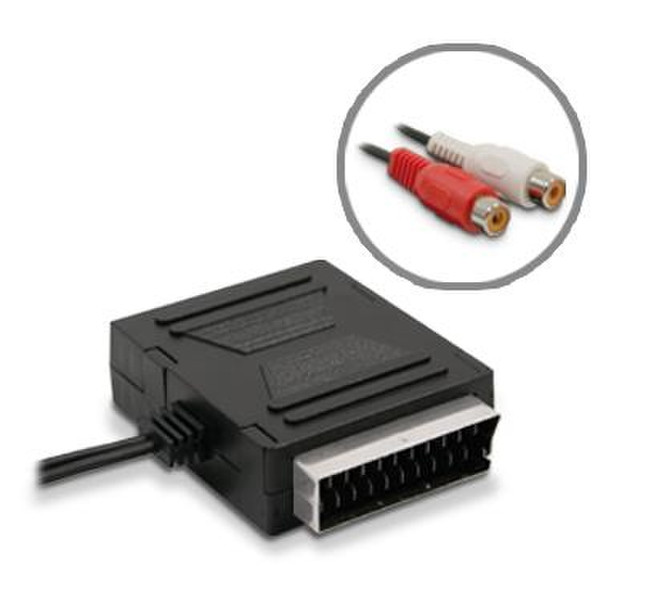 Metronic 475006 SCART (21-pin) 2 x RCA video cable adapter