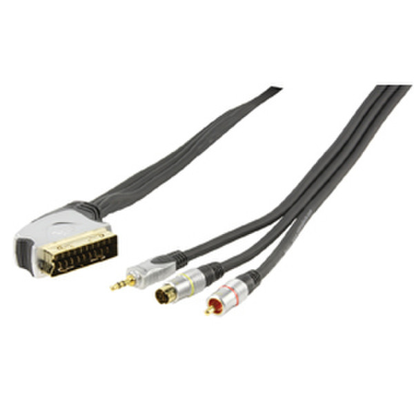 HQ SCART-SVHS/3.5mm/RCA 1.5m