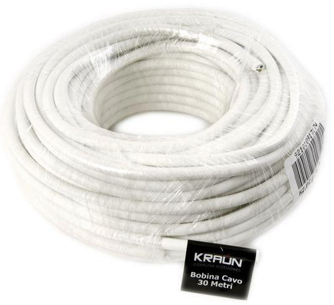 Kraun K2.P2 30000mm Weiß Elektrisches Kabel