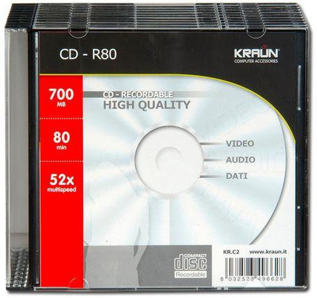 Kraun KR.C2 CD-R 700МБ 10шт чистые CD