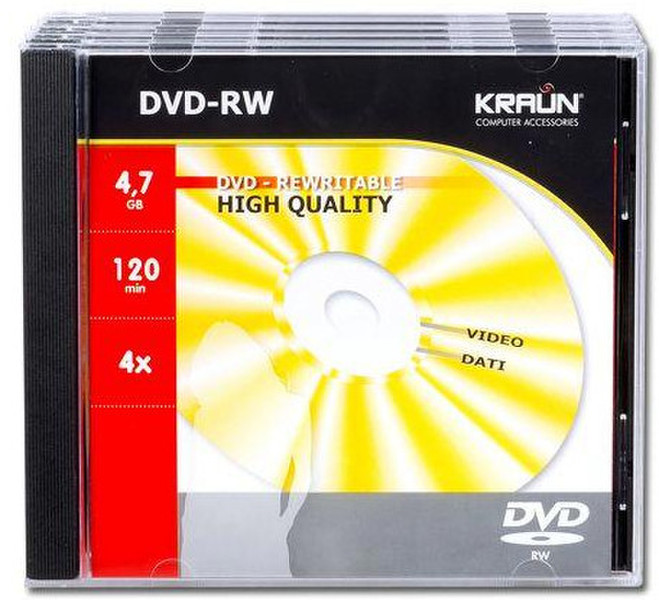 Kraun KR.DC 4.7ГБ DVD-RW 5шт чистый DVD
