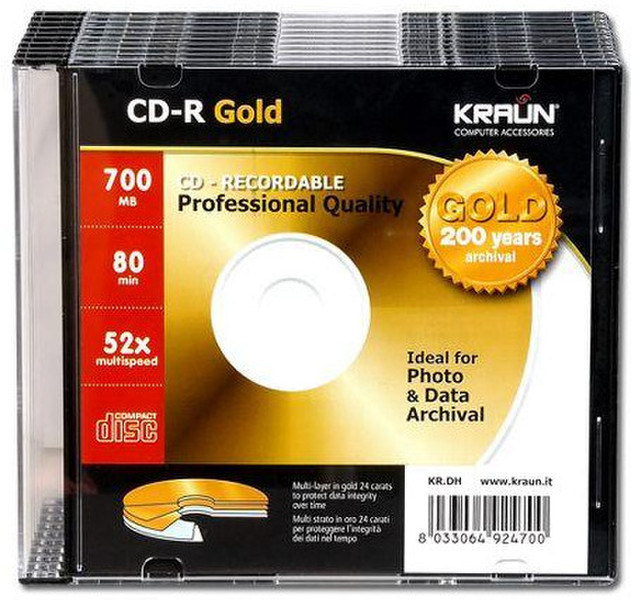 Kraun KR.DH CD-R 700MB 10Stück(e) CD-Rohling