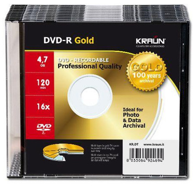 Kraun KR.DT 4.7GB DVD-R 10pc(s) blank DVD