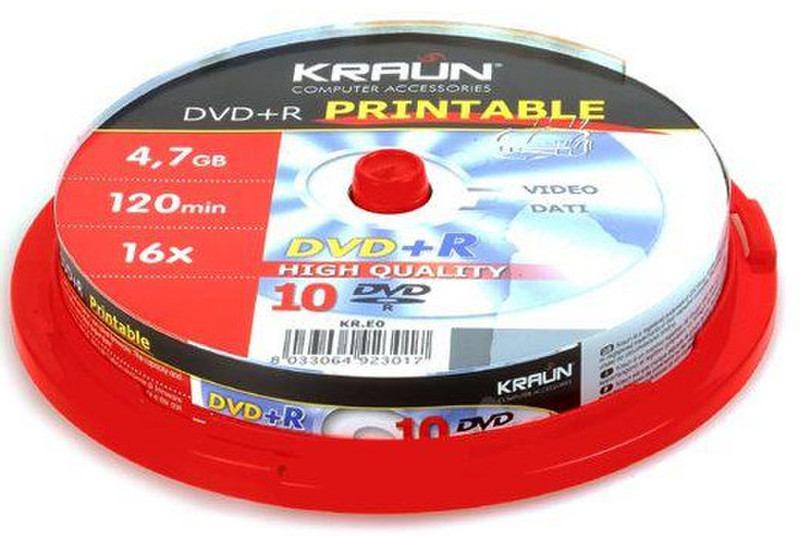 Kraun KR.E0 4.7GB DVD+R 10pc(s) blank DVD