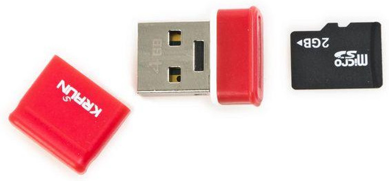 Kraun KR.NA 4ГБ USB 2.0 Красный USB флеш накопитель