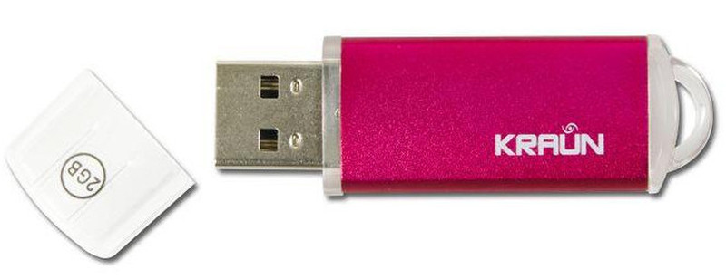 Kraun Slim 2GB 2ГБ USB 2.0 Розовый USB флеш накопитель