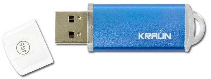Kraun Slim 4GB 4GB USB 2.0 Type-A Blue USB flash drive