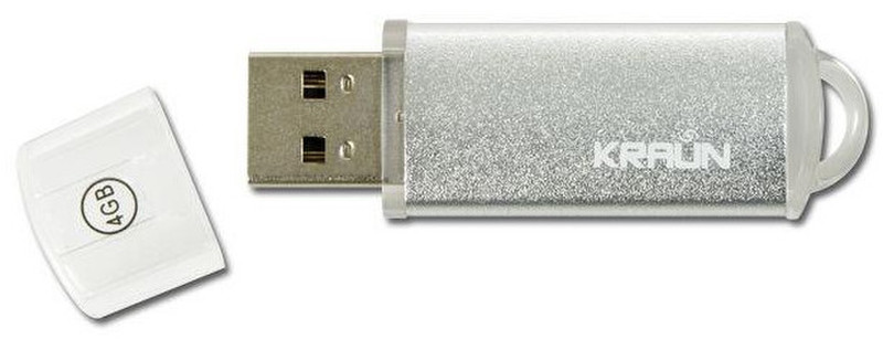 Kraun Slim 4GB 4GB USB 2.0 Type-A Silver USB flash drive