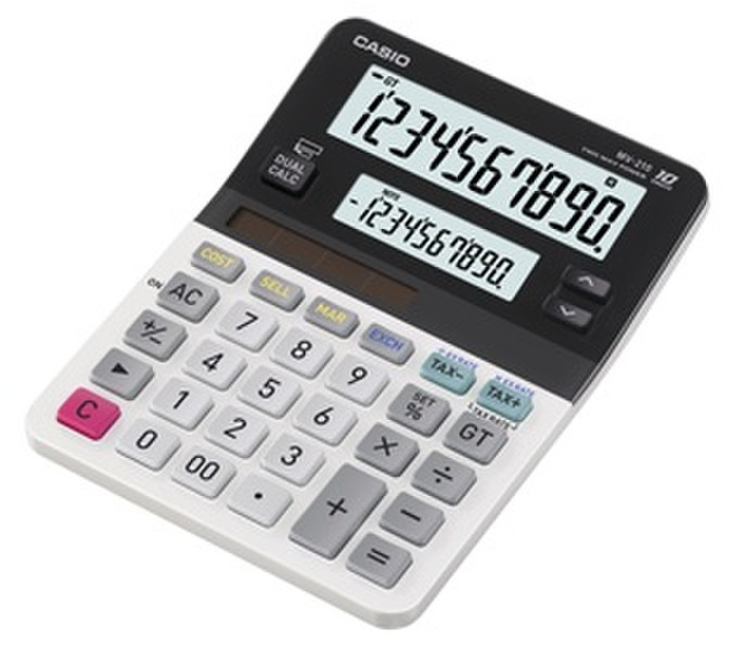 Casio MV-210 Карман Basic calculator Черный, Белый калькулятор